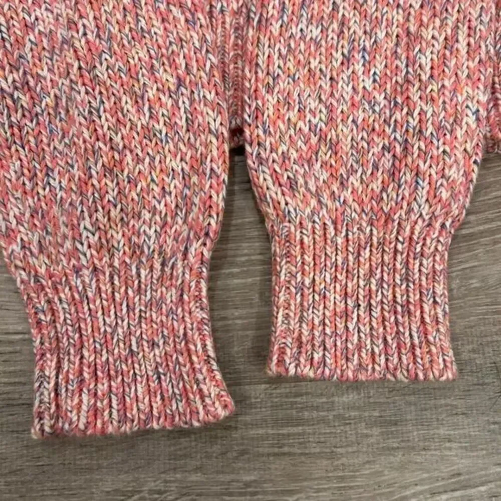 J.CREW COLLECTION $178‎ Pink Marled Crew Neck Cotton Sweater Large - Picture 6 of 6